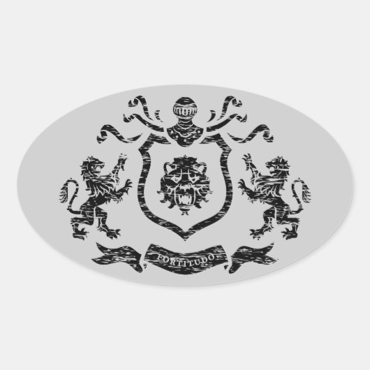 Middeleeuws wapenschild - Sticker (Voorkant)