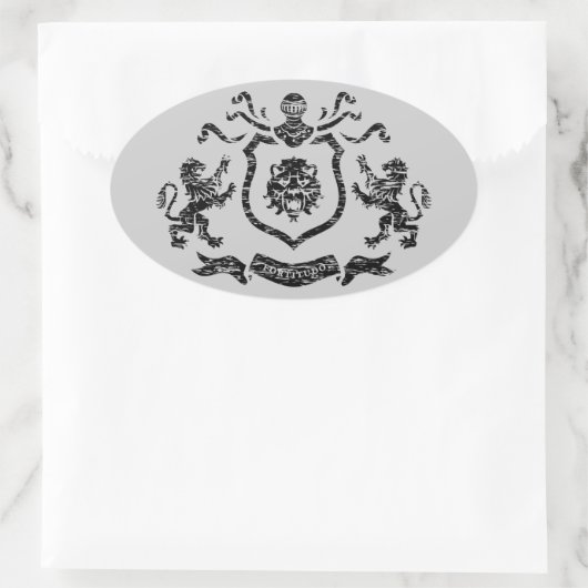 Middeleeuws wapenschild - Sticker (Tas)