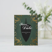 Middeleeuws Zwaard Elegant Tafelblad Speler Save t Kaart (Staand voorkant)