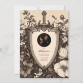 Middeleeuws  Zwaard en Schild Kaart (Achterkant)