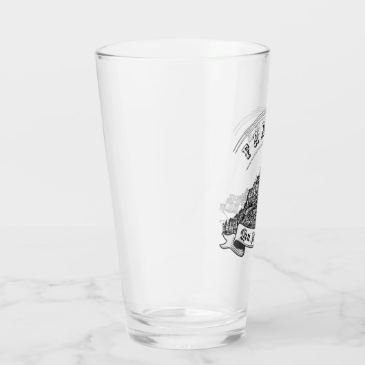 Middeleeuwse abdij Mont Saint Michel. Frankrijk. Glas (Rechts)