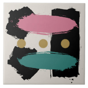 Middeleeuwse Abstracte "Dualiteit" Tegeltje
