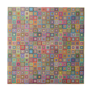 Middeleeuwse Abstracte gebarsten keramische Tegel Tegeltje