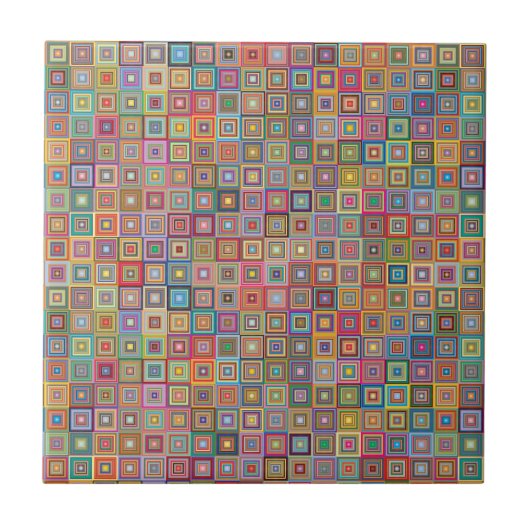 Middeleeuwse Abstracte gebarsten keramische Tegel Tegeltje (Voorkant)