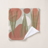 Middeleeuwse  Abstracte Planten & Rocks Bad Handdoek (Wasdoekje)