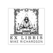 Middeleeuwse alchemistische boekplaatstempel rubberstempel (Afrduk)