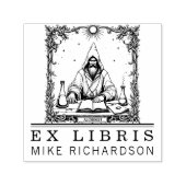 Middeleeuwse alchemistische boekplaatstempel  zelfinktende stempel (Design)