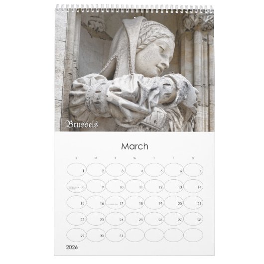 Middeleeuwse architectuur kalender (Mar 2026)