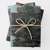 Middeleeuwse architectuur Kastelen Decoupage Inpakpapier Vel (In situ)