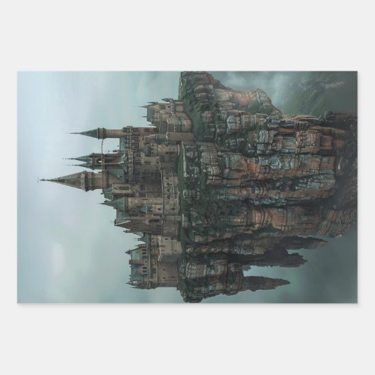 Middeleeuwse architectuur Kastelen Decoupage Inpakpapier Vel (Voorkant)