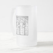 Middeleeuwse Architectuur Matglas Bierpul (Voorkant links)