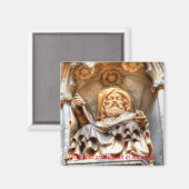 Middeleeuwse architectuur van Grote Markt in Bruss Magneet (Voorkant / Achterkant)