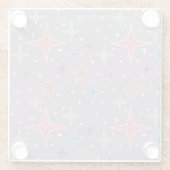 Middeleeuwse atoomtijdperk sterren glazen onderzetter (Achterkant)