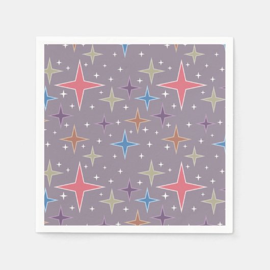 Middeleeuwse atoomtijdperk sterren servet (Voorkant)