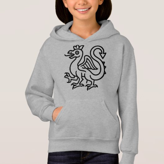 Middeleeuwse Basilisk Sigil Fantasy Heraldiek Myth (Voorkant)