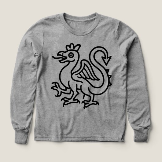 Middeleeuwse Basilisk Sigil Fantasy Heraldiek Myth (Voorkant)