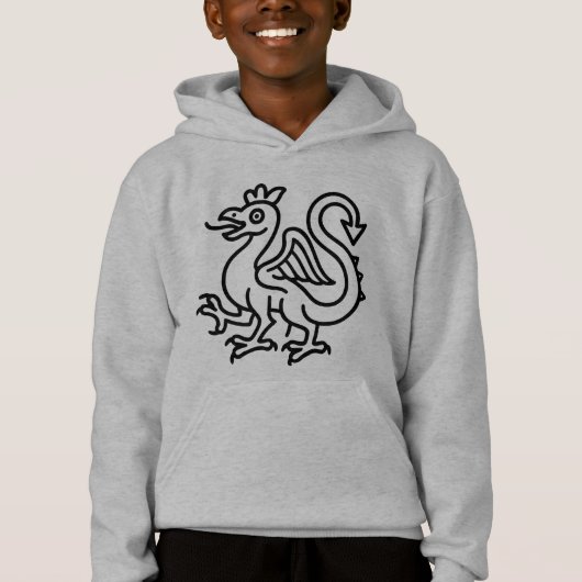 Middeleeuwse Basilisk Sigil Fantasy Heraldiek Myth (Voorkant)