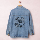 Middeleeuwse Basilisk Sigil Fantasy Heraldiek Myth Denim Jacket (Hangar)