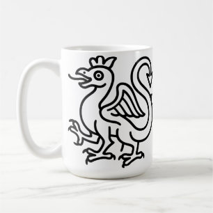 Middeleeuwse Basilisk Sigil Fantasy Heraldiek Myth Koffiemok