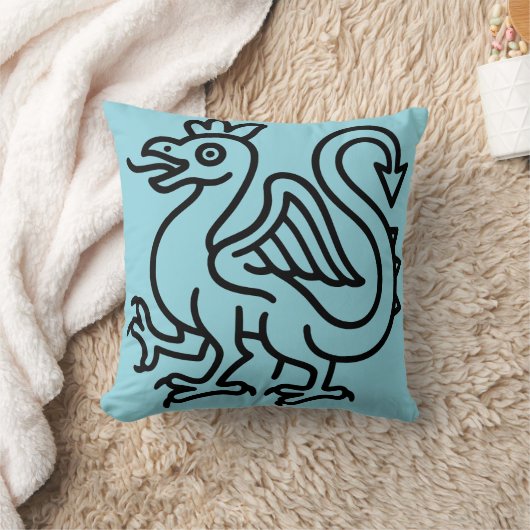 Middeleeuwse Basilisk Sigil Fantasy Heraldiek Myth Kussen (Deken)