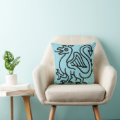Middeleeuwse Basilisk Sigil Fantasy Heraldiek Myth Kussen (Stoel)