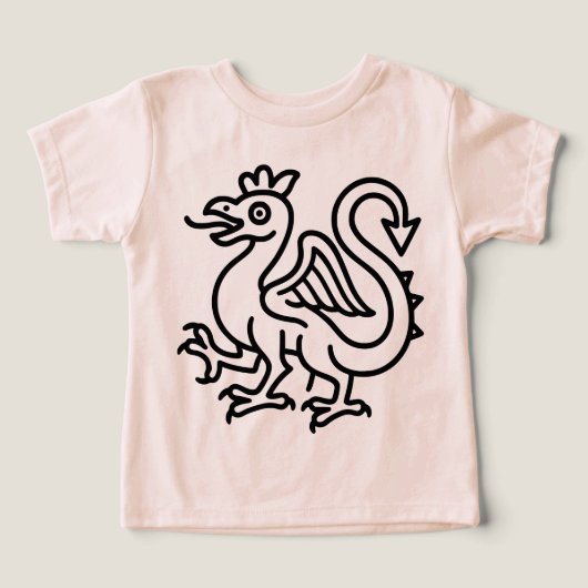 Middeleeuwse Basilisk Zegel Fantasy Heraldiek Myth (Design voorkant)