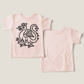 Middeleeuwse Basilisk Zegel Fantasy Heraldiek Myth (Ontwerp Voorkant & Achterkant)