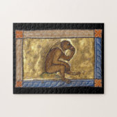Middeleeuwse Bestiaire Aap 1270 Legpuzzel (Horizontaal)