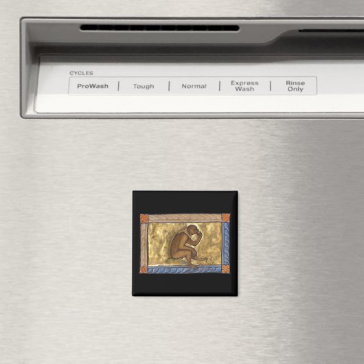 Middeleeuwse Bestiaire Aap 1270 Magneet (Insitu (Vaatwasser))