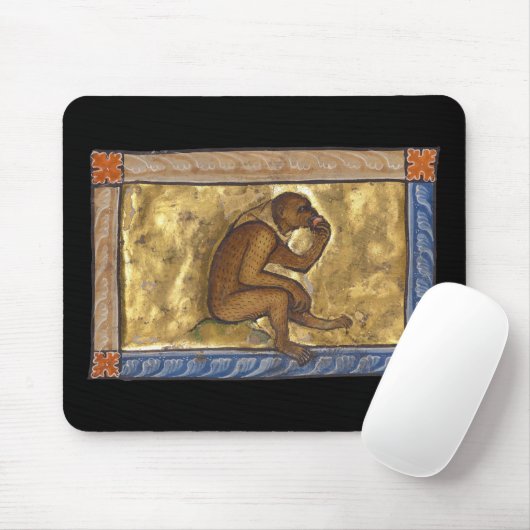 Middeleeuwse Bestiaire Aap 1270 Muismat (Met muis)