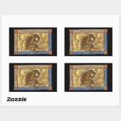 Middeleeuwse Bestiaire Aap 1270 Rechthoekige Sticker (Vel)