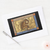 Middeleeuwse Bestiaire Aap 1270 Rechthoekige Sticker (Envelop)