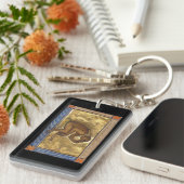 Middeleeuwse Bestiaire Aap 1270 Sleutelhanger (Voorkant Rechts)