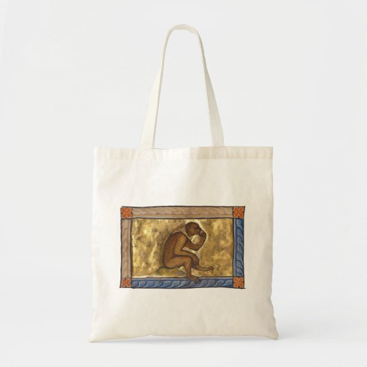 Middeleeuwse Bestiaire Aap 1270 Tote Bag (Voorkant)