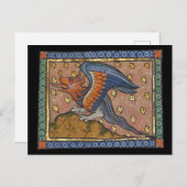 Middeleeuwse Bestiaire Draak 1270 Briefkaart (Voorkant / Achterkant)
