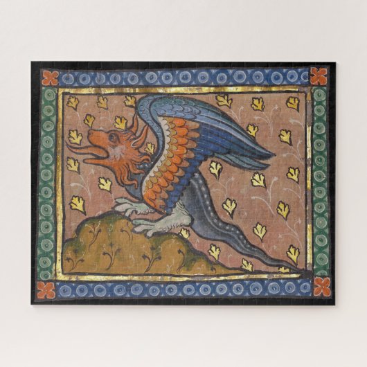 Middeleeuwse Bestiaire Draak 1270 Legpuzzel (Horizontaal)