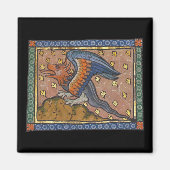 Middeleeuwse Bestiaire Draak 1270 Magneet (Voorkant)