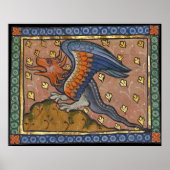 Middeleeuwse Bestiaire Draak 1270 Poster (Voorkant)
