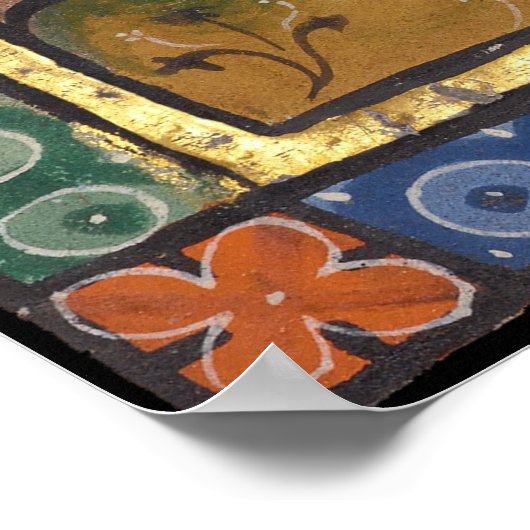 Middeleeuwse Bestiaire Draak 1270 Poster (Hoek)