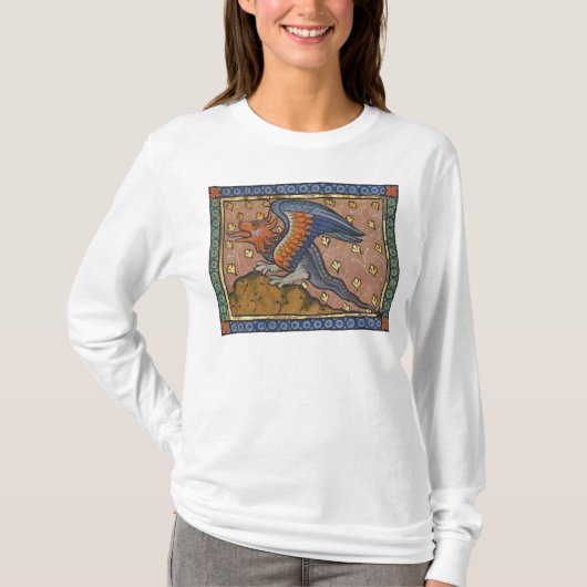Middeleeuwse Bestiaire Draak 1270 T-shirt (Voorkant)