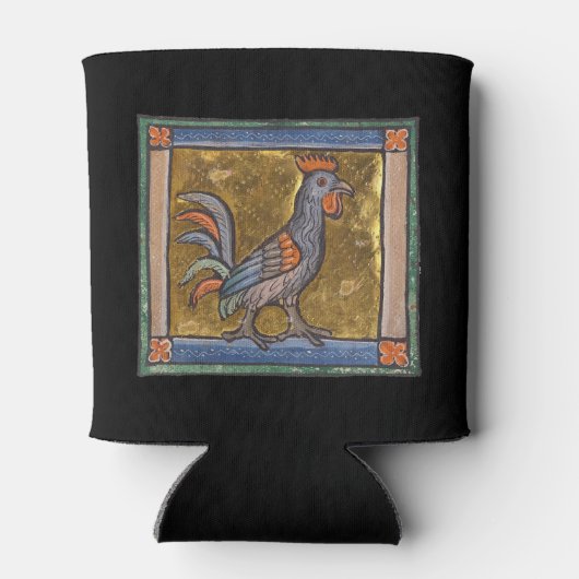 Middeleeuwse Bestiaire Haan c. 1270 Blikjeskoeler (Achterkant)