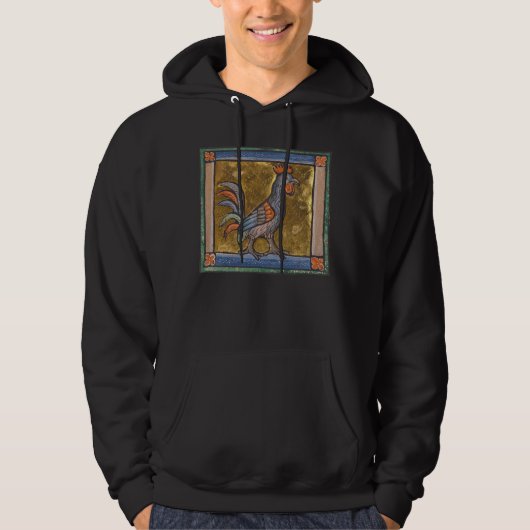 Middeleeuwse Bestiaire Haan c. 1270 Hoodie (Voorkant)