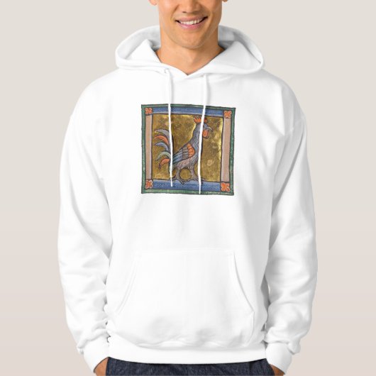 Middeleeuwse Bestiaire Haan c. 1270 Hoodie (Voorkant)