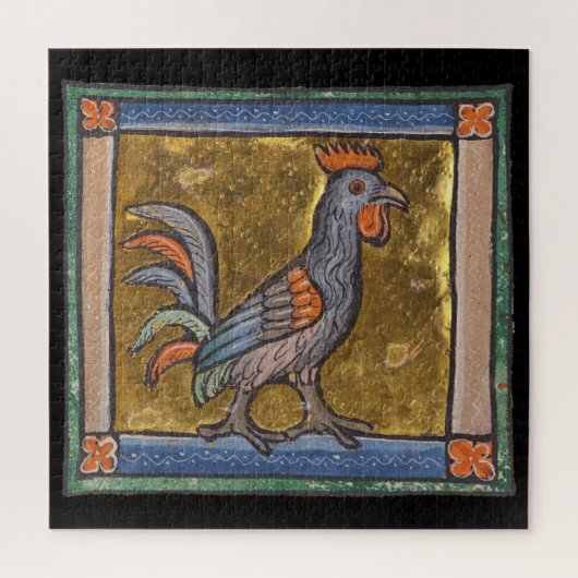 Middeleeuwse Bestiaire Haan c. 1270 Legpuzzel (Verticaal)