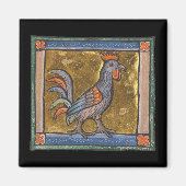 Middeleeuwse Bestiaire Haan c. 1270 Magneet (Voorkant)