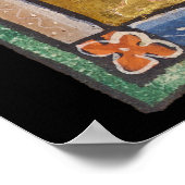 Middeleeuwse Bestiaire Haan c. 1270 Poster (Hoek)