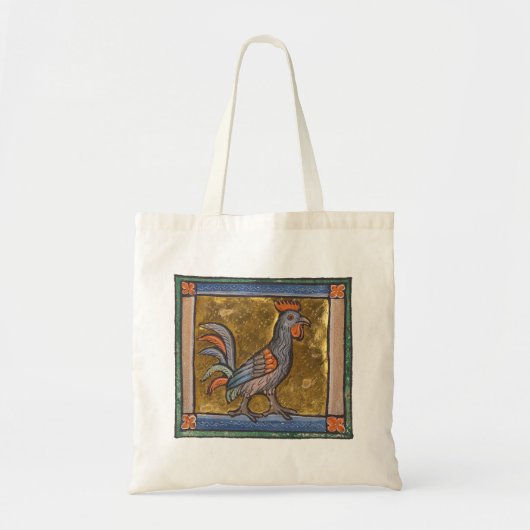 Middeleeuwse Bestiaire Haan c. 1270 Tote Bag (Voorkant)