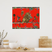MIDDELEEUWSE BESTIARIUM MAKT MUZIEK Vioolspeler Le Poster (Keuken)