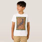 Middeleeuwse Bestiarium Pauw c. 1270 T-shirt (Voorkant volledig)