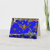 MIDDELEEUWSE BESTIARIUM,VLIEGENDE VLEERMUIZEN BOSD FEESTDAGEN KAART (Voorkant)